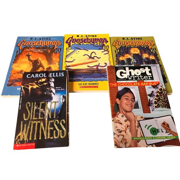 Vintage Kids Books: Goosebumps, Ghost Writer, Silent Witness, Stine, Ellis - Picture 1 of 6